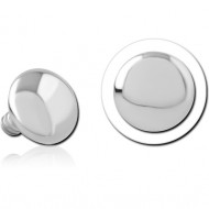 14K WHITE GOLD DISC FOR 1.2MM INTERNALLY THREADED PINS