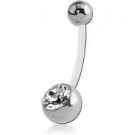 BIOFLEX JEWELED NAVEL BANANA WITH SURGICAL STEEL BALL