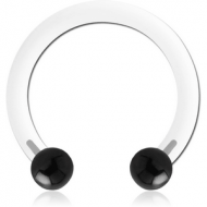 BIOFLEX INTERNAL MICRO CIRCULAR BARBELL WITH PUSH FIT BLACKLINE SURGICAL STEEL BALLS PIERCING