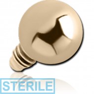 STERILE 14K GOLD BALL FOR 1.6MM INTERNALLY THREADED PINS