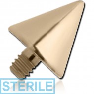 STERILE 14K GOLD CONE FOR 1.6MM INTERNALLY THREADED PINS