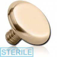 STERILE 14K GOLD DISC FOR 1.6MM INTERNALLY THREADED PINS