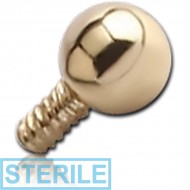 STERILE 14K GOLD BALL FOR 1.2MM INTERNALLY THREADED PINS