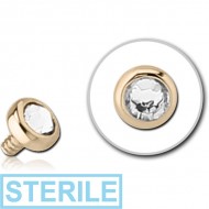 STERILE 14K GOLD JEWELLED ATTACHMENT FOR 1.2MM INTERNALLY THREADED PINS