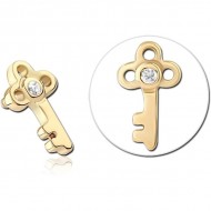 STERILE 14K GOLD JEWELLED ATTACHMENT FOR 1.2MM INTERNALLY THREADED PINS