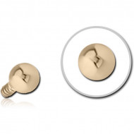 STERILE 14K GOLD ATTACHMENT FOR 1.2MM INTERNALLY THREADED PINS PIERCING