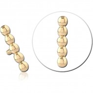 STERILE 14K GOLD FOR 1.2MM INTERNALLY THREADED PINS