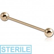 STERILE 14K GOLD MICRO BARBELL
