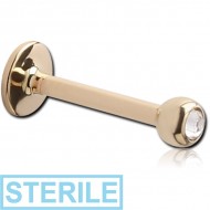 STERILE 14K GOLD JEWELLED MICRO LABRET
