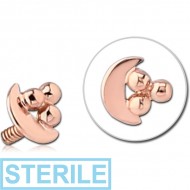 STERILE 14K ROSE GOLD FOR 1.2MM INTERNALLY THREADED PINS