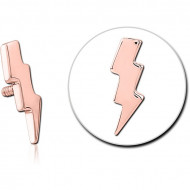 STERILE 14K ROSE GOLD ATTACHMENT FOR 1.2MM INTERNALLY THREADED PINS PIERCING