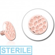 STERILE 14K ROSE GOLD ATTACHMENT FOR 1.2MM INTERNALLY THREADED PINS