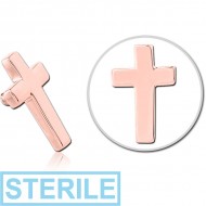STERILE 14K ROSE GOLD ATTACHMENT FOR 1.2MM INTERNALLY THREADED PINS