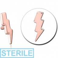 STERILE 14K ROSE GOLD ATTACHMENT FOR 1.2MM INTERNALLY THREADED PINS