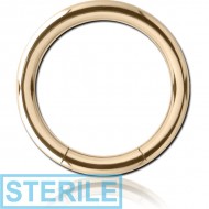 STERILE 18K GOLD SMOOTH SEGMENT RING