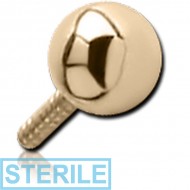 STERILE 18K GOLD PUSH FIT BALL FOR BIOFLEX INTERNAL NOSE STUD