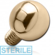 STERILE 18K GOLD BALL FOR 1.6MM INTERNALLY THREADED PINS
