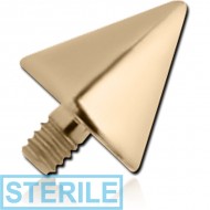 STERILE 18K GOLD CONE FOR 1.6MM INTERNALLY THREADED PINS