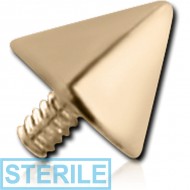STERILE 18K GOLD CONE FOR 1.2MM INTERNALLY THREADED PINS