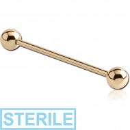 STERILE 18K GOLD MICRO BARBELL PIERCING