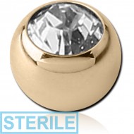 STERILE 18K GOLD BEZEL SET DIAMOND MICRO BALL