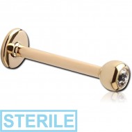STERILE 18K GOLD JEWELLED MICRO LABRET