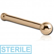 STERILE 18K GOLD NOSE BONE