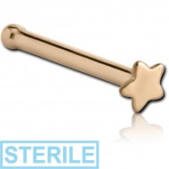 STERILE 18K GOLD STAR NOSE BONE