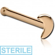 STERILE 18K GOLD MOON NOSE BONE