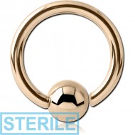 STERILE 9K GOLD FIXED BEAD RING