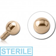 STERILE 9K GOLD BALL FOR 1.2MM INTERNALLY THREADED PINS