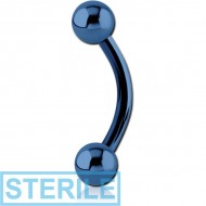 STERILE ANODISED SURGICAL STEEL CURVED BARBELL