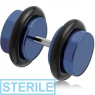 STERILE ANODISED SURGICAL STEEL FAKE PLUG