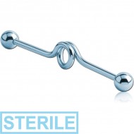 STERILE ANODISED SURGICAL STEEL INDUSTRIAL LOOP BARBELL