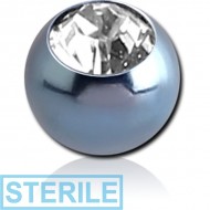 STERILE ANODISED SURGICAL STEEL SWAROVSKI CRYSTAL JEWELLED MICRO BALL