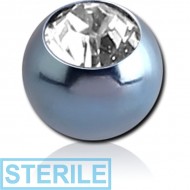 STERILE ANODISED SURGICAL STEEL SWAROVSKI CRYSTAL JEWELLED MICRO BALL PIERCING