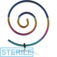 STERILE ANODISED SURGICAL STEEL WIRE EAR SPIRAL