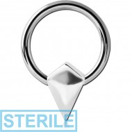 STERILE SURGICAL STEEL BALL CLOSURE RING WITH ATTACHMENT - KITE PIERCING