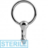 STERILE SURGICAL STEEL BALL CLOSURE RING WITH ATTACHMENT - PENIS PIERCING
