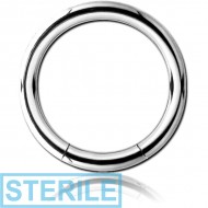 STERILE SURGICAL STEEL SMOOTH SEGMENT RING PIERCING