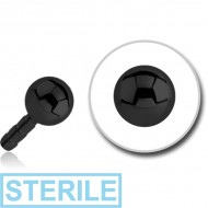 STERILE BLACK PVD COATED TITANIUM PUSH FIT BALL FOR BIOFLEX INTERNAL LABRET