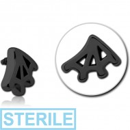 STERILE BLACK PVD COATED SURGICAL STEEL MICRO ATTACHMENT FOR 1.2MM INTERNALLY THREADED PINS - WEB