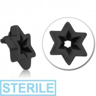 STERILE BLACK PVD COATED SURGICAL STEEL MICRO ATTACHMENT FOR 1.2MM INTERNALLY THREADED PINS - STAR INDENT