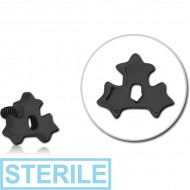 STERILE BLACK PVD COATED SURGICAL STEEL MICRO ATTACHMENT FOR 1.2MM INTERNALLY THREADED PINS -TRIPLE STAR
