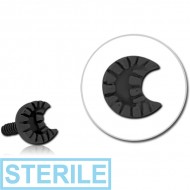 STERILE BLACK PVD COATED SURGICAL STEEL MICRO ATTACHMENT FOR 1.2MM INTERNALLY THREADED PINS - CRESCENT