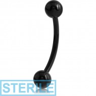 STERILE BLACK PVD SURGICAL STEEL CURVED MICRO BARBELL