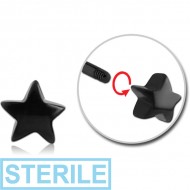 STERILE BLACK PVD COATED SURGICAL STEEL MICRO THREADED STAR ATTACHMENT