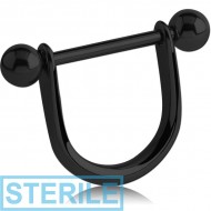 STERILE BLACK PVD COATED SURGICAL STEEL NIPPLE STIRRUP