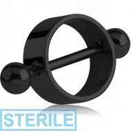 STERILE BLACK PVD COATED SURGICAL STEEL NIPPLE SHIELD
