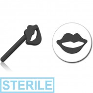 STERILE BLACK PVD COATED SURGICAL STEEL THREADLESS ATTACHMENT - LIPS